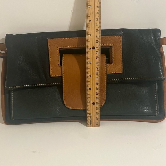 Dark Green Firenze Italy -Genuine Leather Clutch Bag - Picture 11 of 12